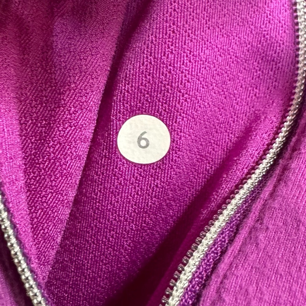 Lululemon RARE Define Ruffles Yogi Dance Jacket Ruffle Dewberry Zip Pockets Mesh - Picture 11 of 16
